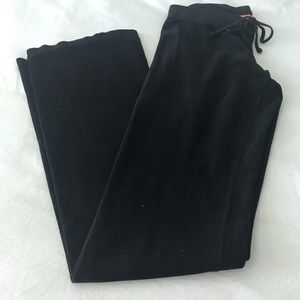 Juicy Couture Black Velour Track Pants